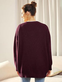Cardigan surdimensionné pour femmes avec col en V et fermeture à boutons pour un look élégant et confortable