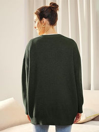 Cardigan surdimensionné pour femmes avec col en V et fermeture à boutons pour un look élégant et confortable