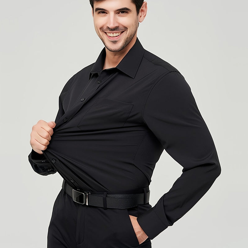 Camisole de vêtement pour homme - Algon transpirable - Corte moderno - Manga larga con botón
