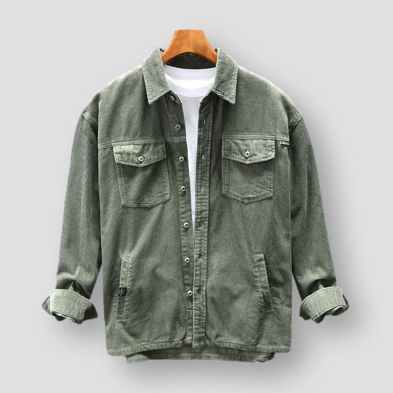 Chemise décontractée à manches longues pour hommes au style rétro élégante