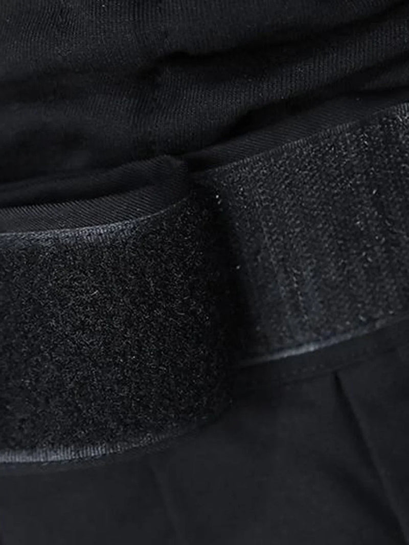 Pantalon noir polyvalent à jambes larges pour femmes, avec des plis élégants pour un look chic et décontracté