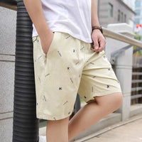 Short décontracté élégant pour hommes - Coton mélangé léger et respirant - Coupe décontractée confortable - Longueur au genou avec poche zippée sécurisée
