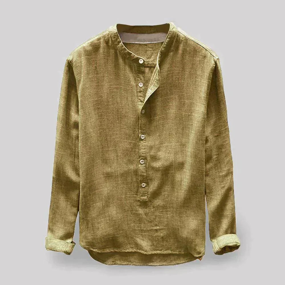 Camisole classique de manga longue pour homme, élégante et douce