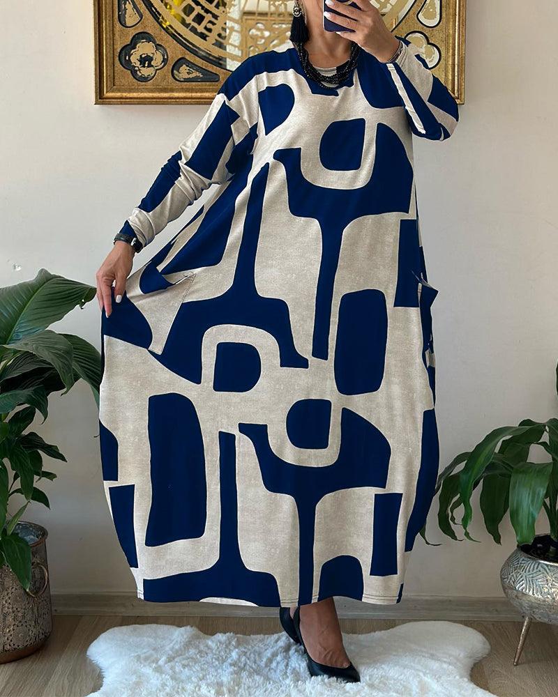 Robe Longue pour Femmes à la Mode avec Imprimé Tendance