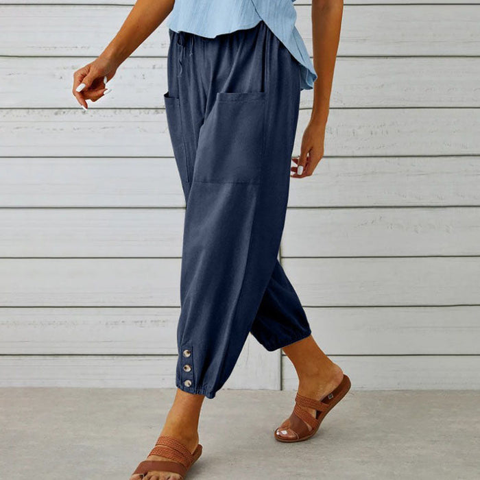 Pantalon décontracté pour femme - Style souple et confortable pour une détente optimale et des journées de repos