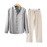Ian | Combinaison élégante de lin et de manches longues pour un look élégant