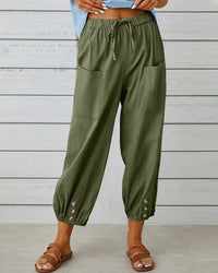 Pantalon à jambes larges pour femmes - Tissu doux et confortable pour un look profilé et décontracté