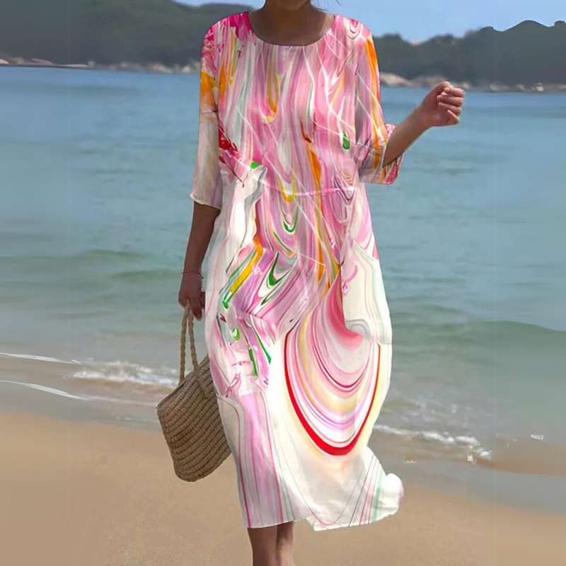 Chic et Élégante Robe Midi pour Femmes - Fluide, Légère et Parfaite pour Toutes les Saisons
