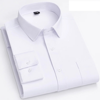 Chemise classique pour homme à manches longues avec poche sur la poitrine