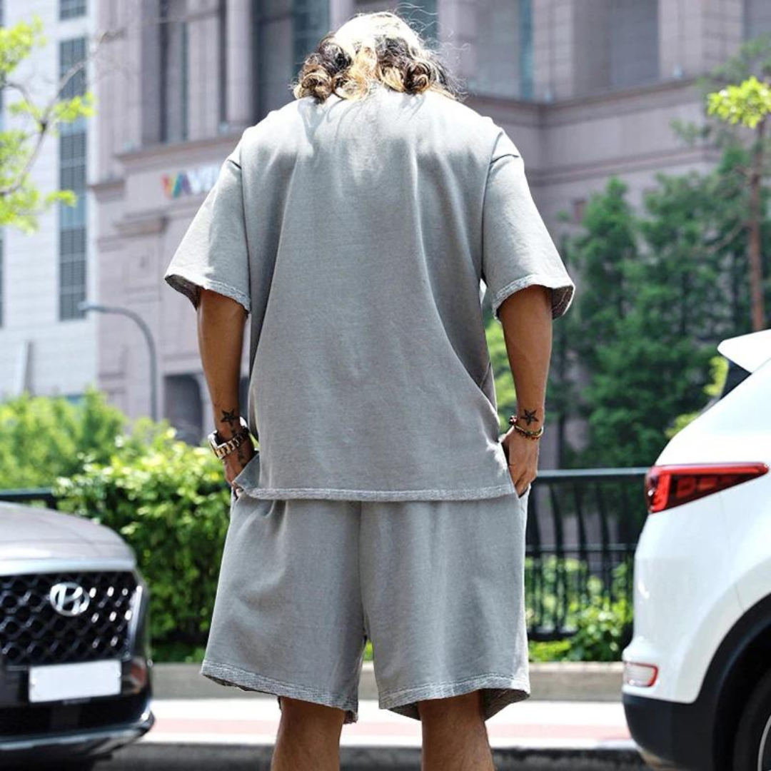 Mees | Ensemble deux pièces confortable et surdimensionné pour hommes en été