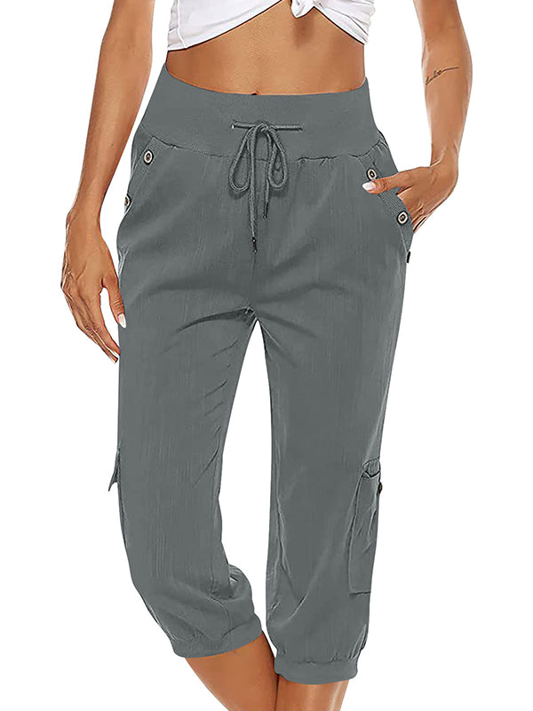 Pantalon cargo pour femmes - pantalon de tous les jours confortable et élégant avec des poches pratiques