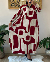 Robe Longue pour Femmes à la Mode avec Imprimé Tendance