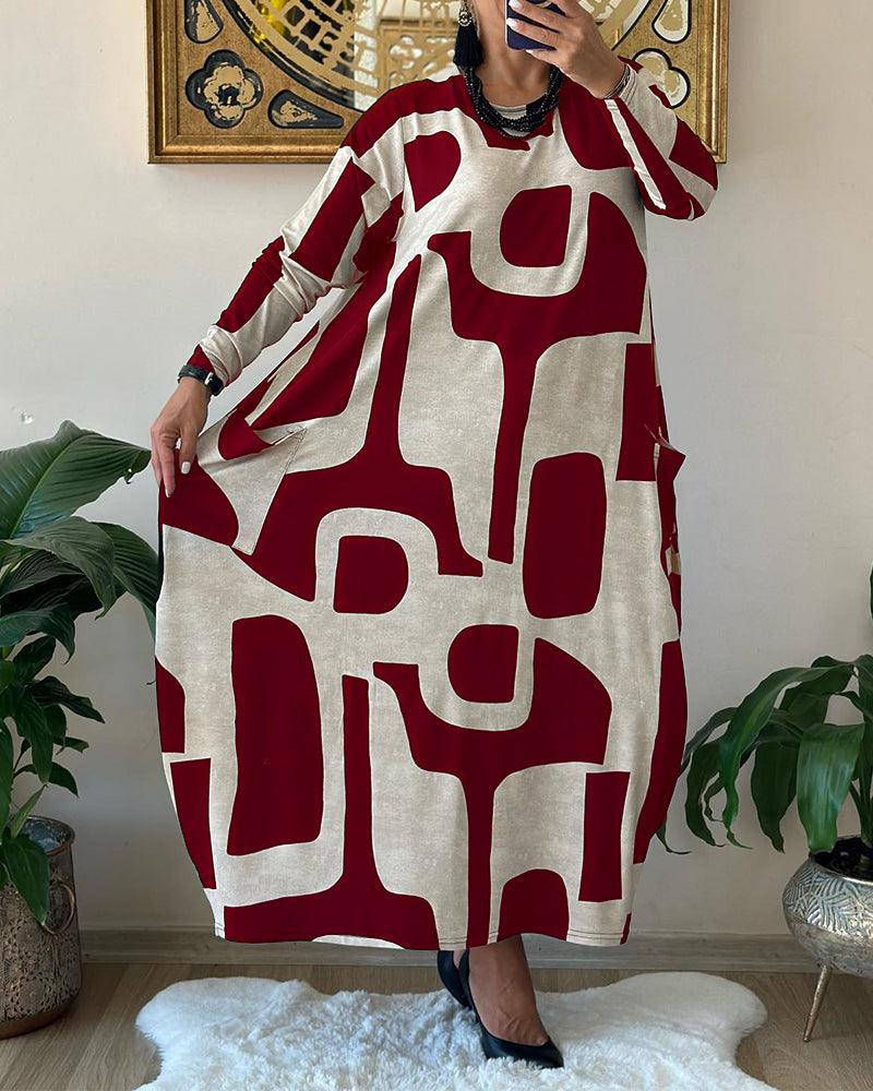 Robe Longue pour Femmes à la Mode avec Imprimé Tendance