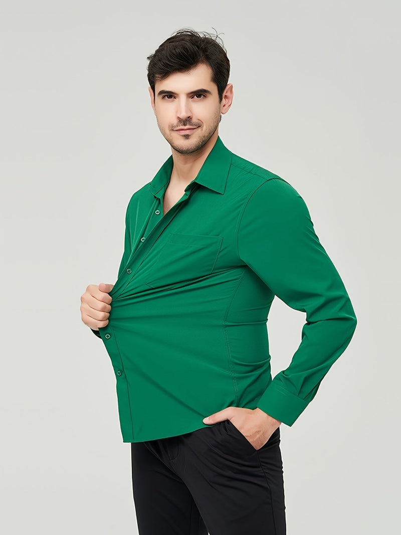 Camisole de vêtement pour homme - Algon transpirable - Corte moderno - Manga larga con botón
