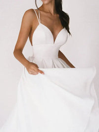 Robe Fendue pour Femmes - Dos Croisé Élégant - Bustier Sans Manches - Jupe Mi-Longue Fluide