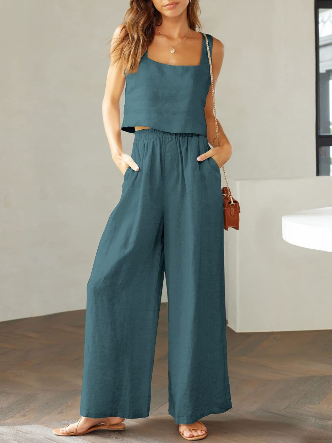 Katrien | Ensemble de pantalons larges tendance pour un look élégant