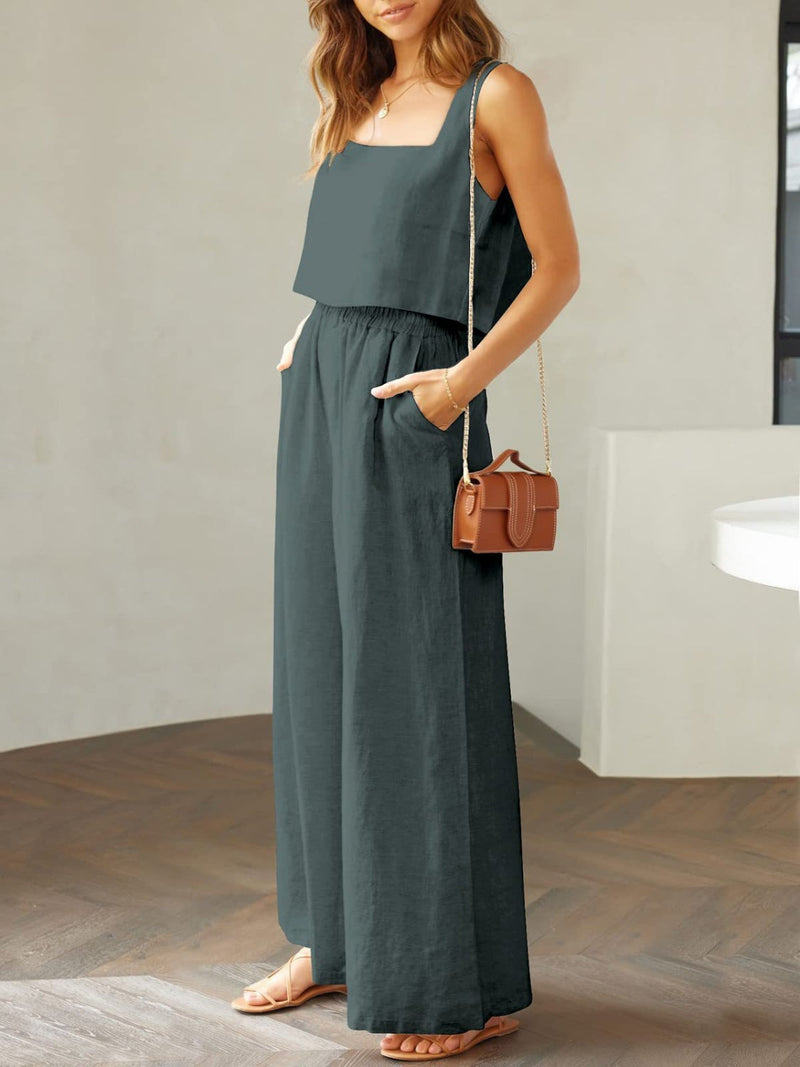 Katrien | Ensemble de pantalons larges tendance pour un look élégant