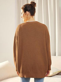 Cardigan surdimensionné pour femmes avec col en V et fermeture à boutons pour un look élégant et confortable