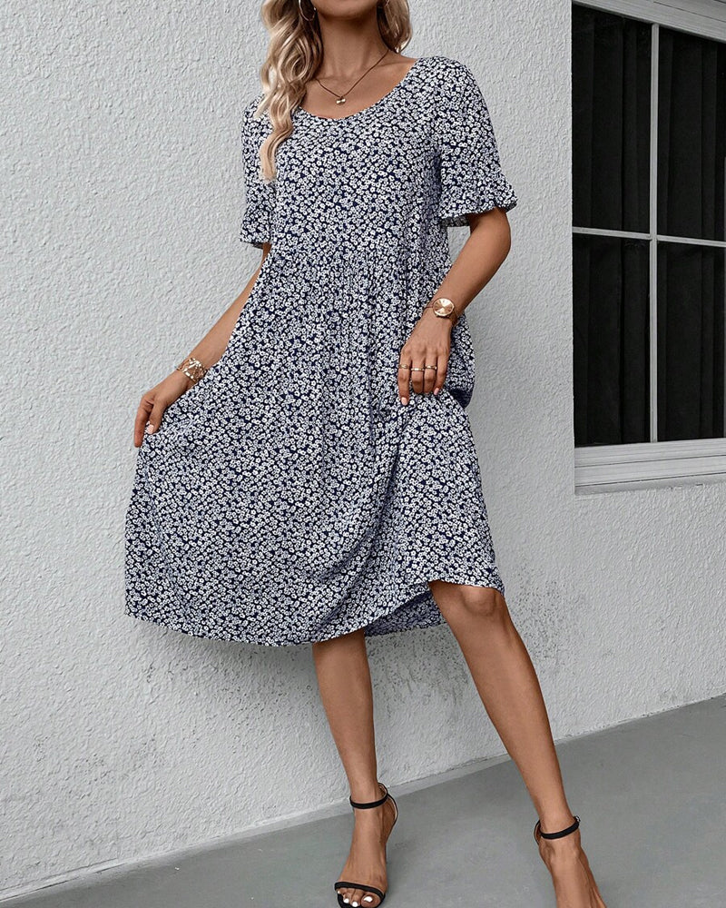 Robe Élégante à Motif Floral - Légère et Respirante pour un Confort Sophistiqué