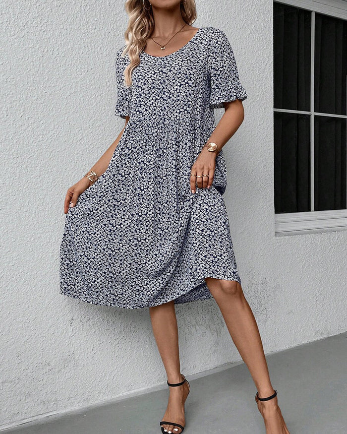 Robe Élégante à Motif Floral - Légère et Respirante pour un Confort Sophistiqué
