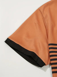 Camisa Polo Masculina - Ajuste Slim - Design Listrado - Manga Curta para Uso Casual