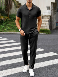 Jens | Élégant ensemble de loisirs 2 pièces printemps-été pour hommes pour un look élégant et confortable