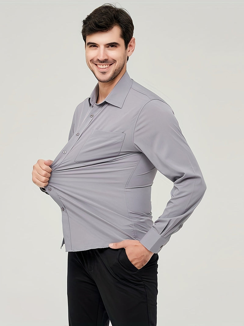 Camisole de vêtement pour homme - Algon transpirable - Corte moderno - Manga larga con botón