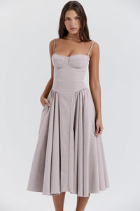 Robe Vintage Midi pour Femmes - Élégance Rétro et Sophistication