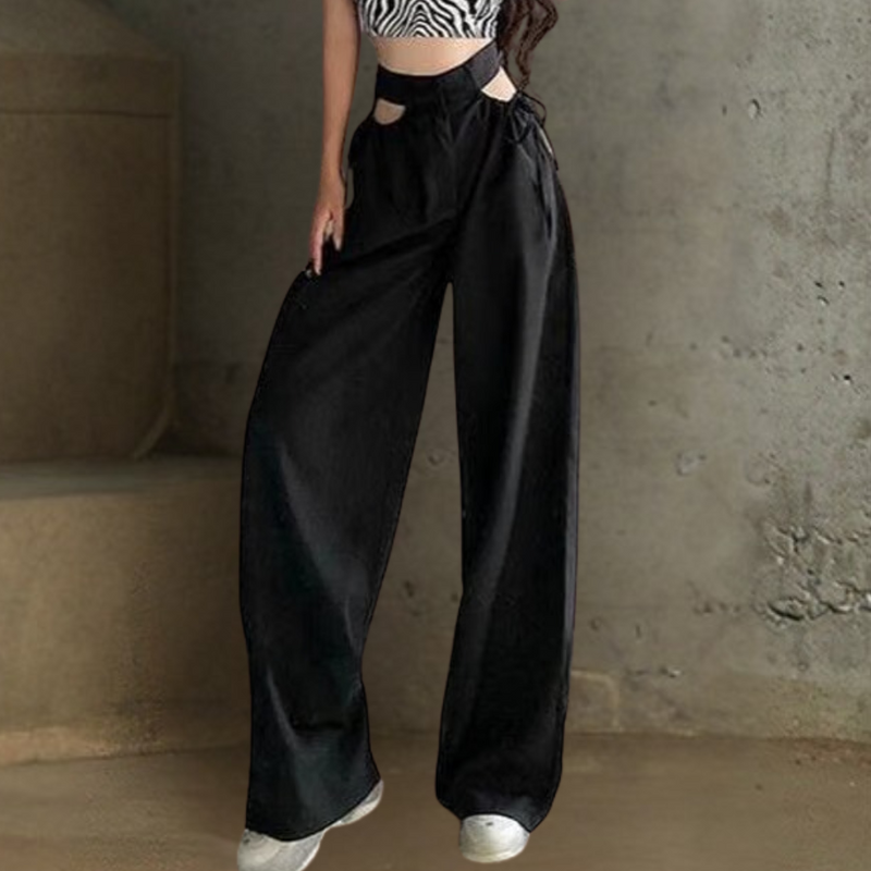 Élégant pantalon large pour femmes avec des reflets de soie