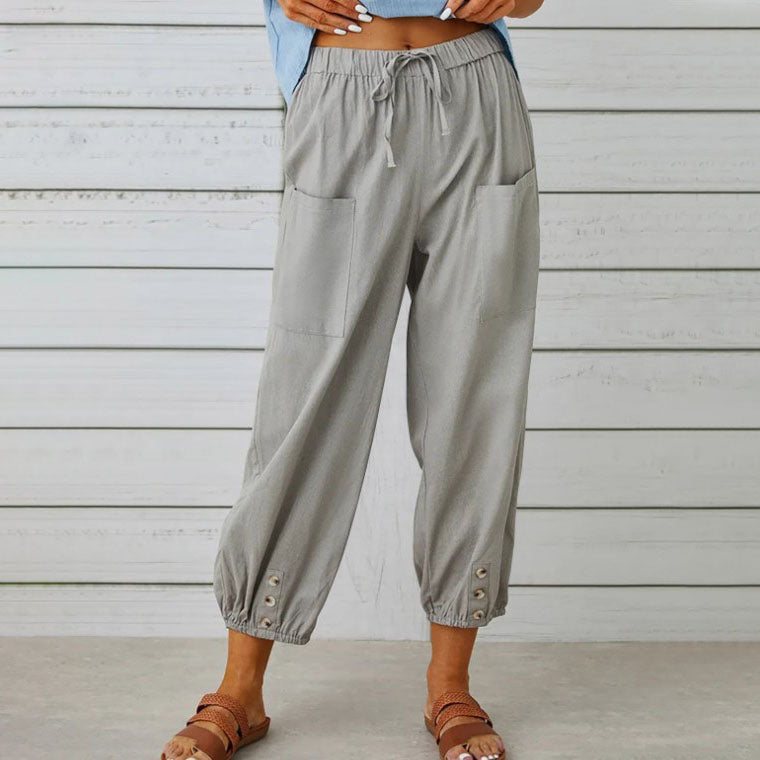 Pantalon décontracté pour femme - Style souple et confortable pour une détente optimale et des journées de repos