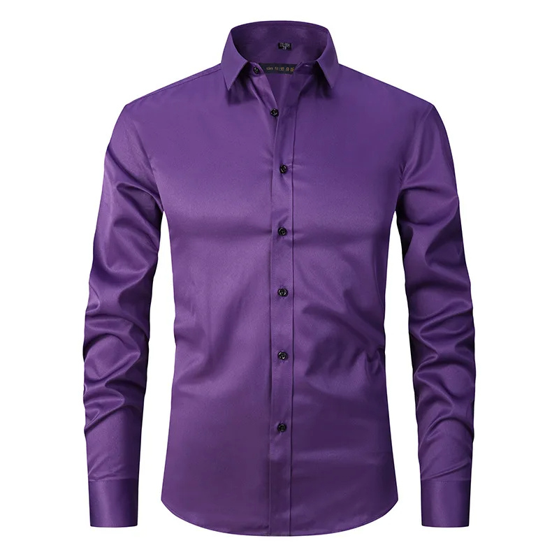 Camisole de corte masculine slim avec boutons de contraste et mangas largas
