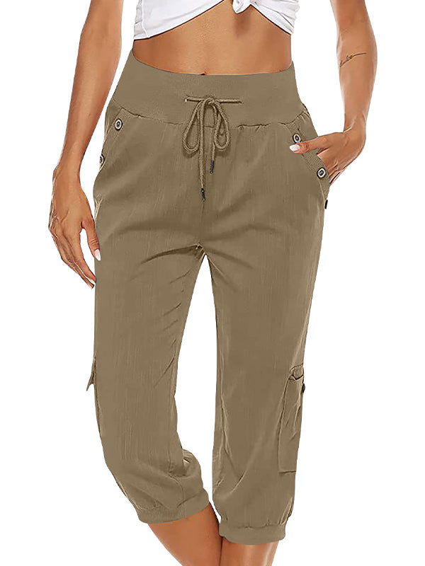 Pantalon cargo pour femmes - pantalon de tous les jours confortable et élégant avec des poches pratiques