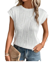 Top plissé élégant pour femmes - Chemisier élégant pour un look sophistiqué