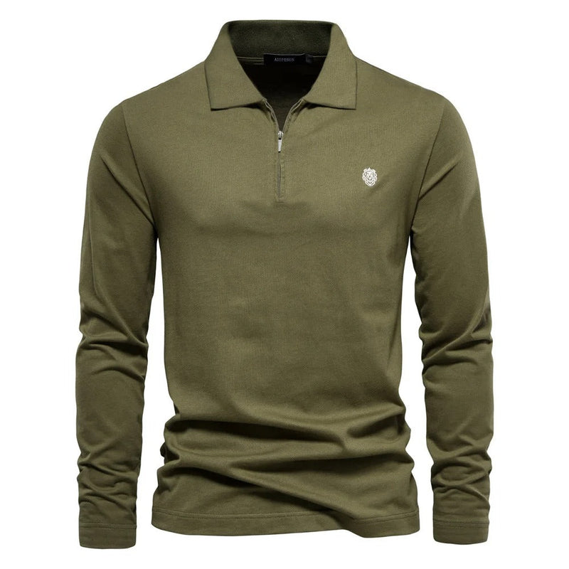 Poloshirt pour hommes avec des ourlets longs pour un confort élégant