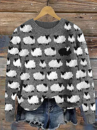 Pull rétro en laine de mouton de Leilani pour femmes pour un style intemporel