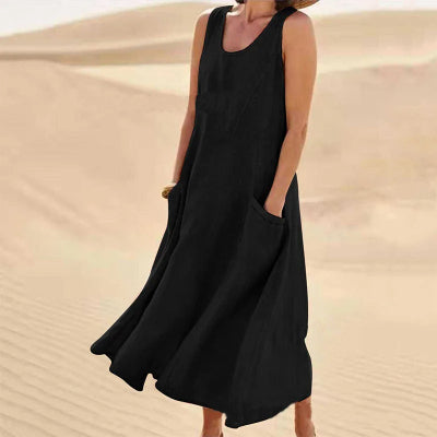 Chemisier féminin élégant sans manches et ample pour un look stylé