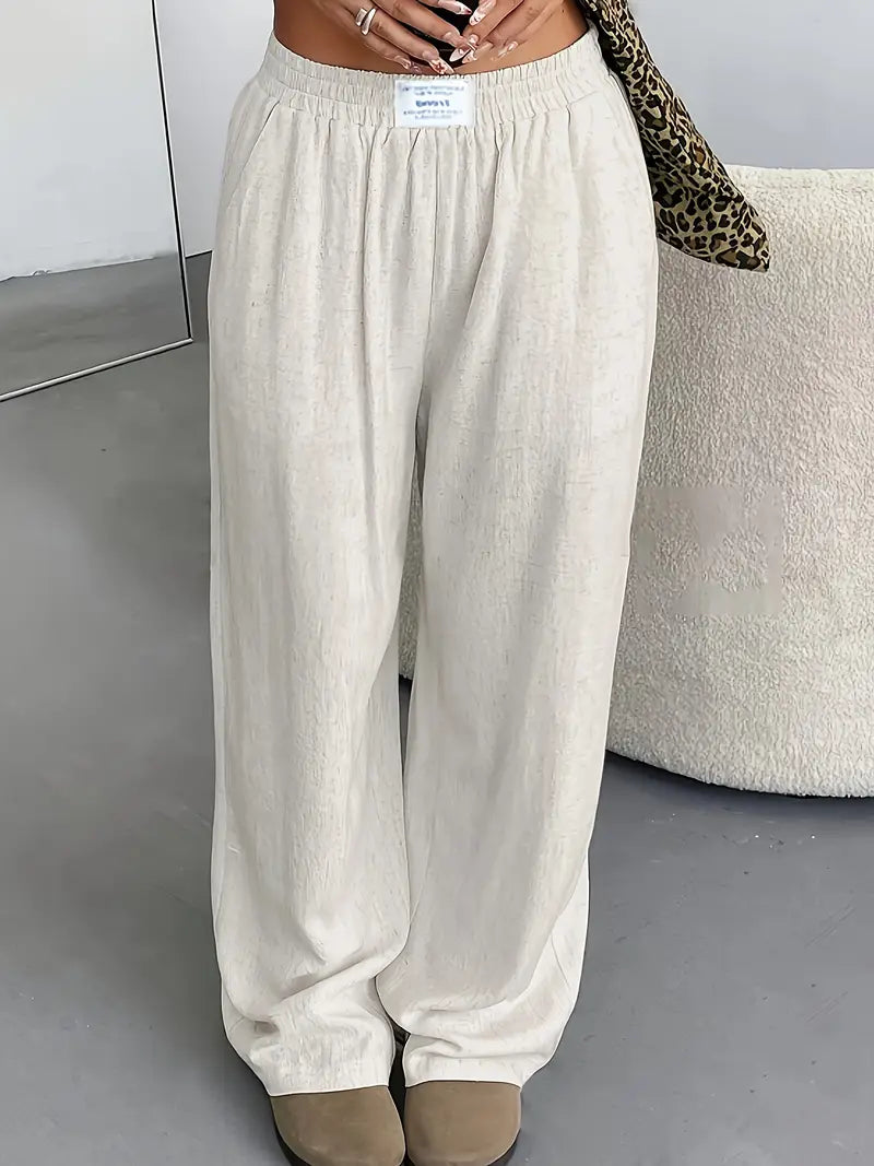 Pantalon d'intérieur souple abricot pour femme - Vêtements décontractés et confortables pour une détente et un style parfaits