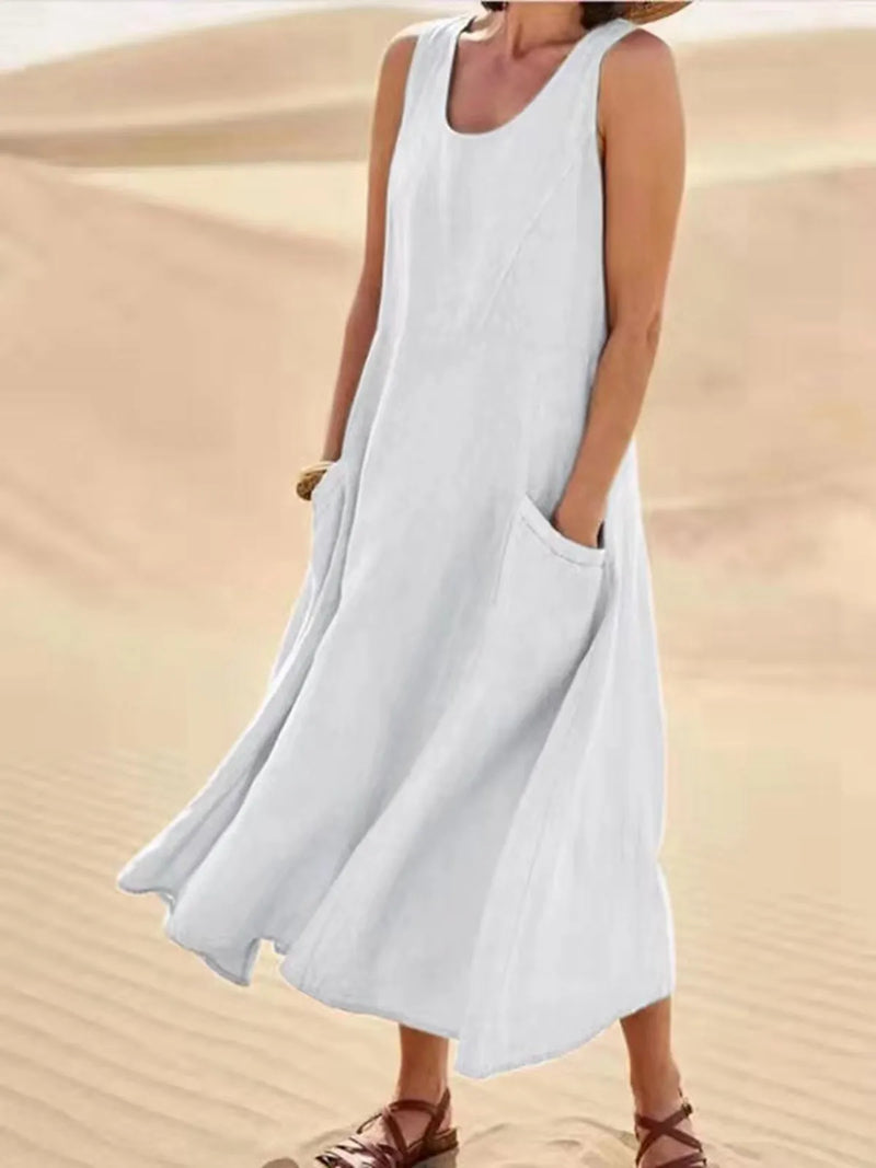 Chemisier féminin élégant sans manches et ample pour un look stylé