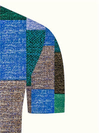 Polo à patchwork stylisé pour hommes - manches courtes - vêtements décontractés respirants