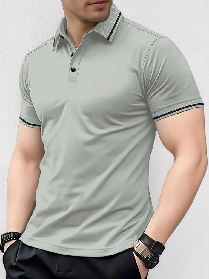 Polo Slim Fit pour homme - Mélange de coton respirant - Design classique à manches courtes élégant