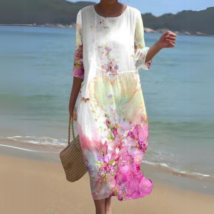 Chic et Élégante Robe Midi pour Femmes - Fluide, Légère et Parfaite pour Toutes les Saisons