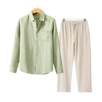 Ian | Combinaison élégante de lin et de manches longues pour un look élégant