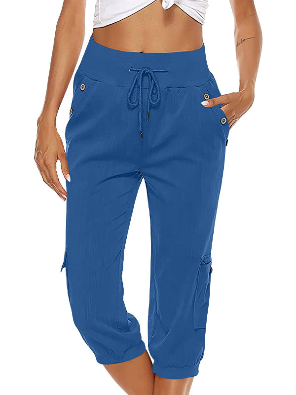 Pantalon cargo pour femmes - pantalon de tous les jours confortable et élégant avec des poches pratiques