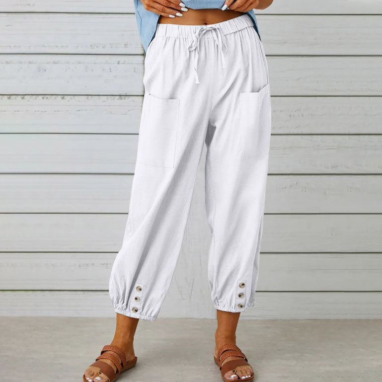 Pantalon décontracté pour femme - Style souple et confortable pour une détente optimale et des journées de repos