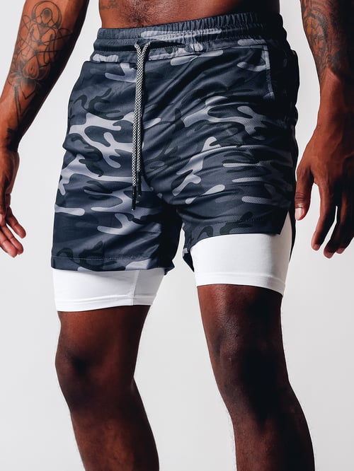 Short de fitness pour hommes avec double couche - Confort et soutien optimal