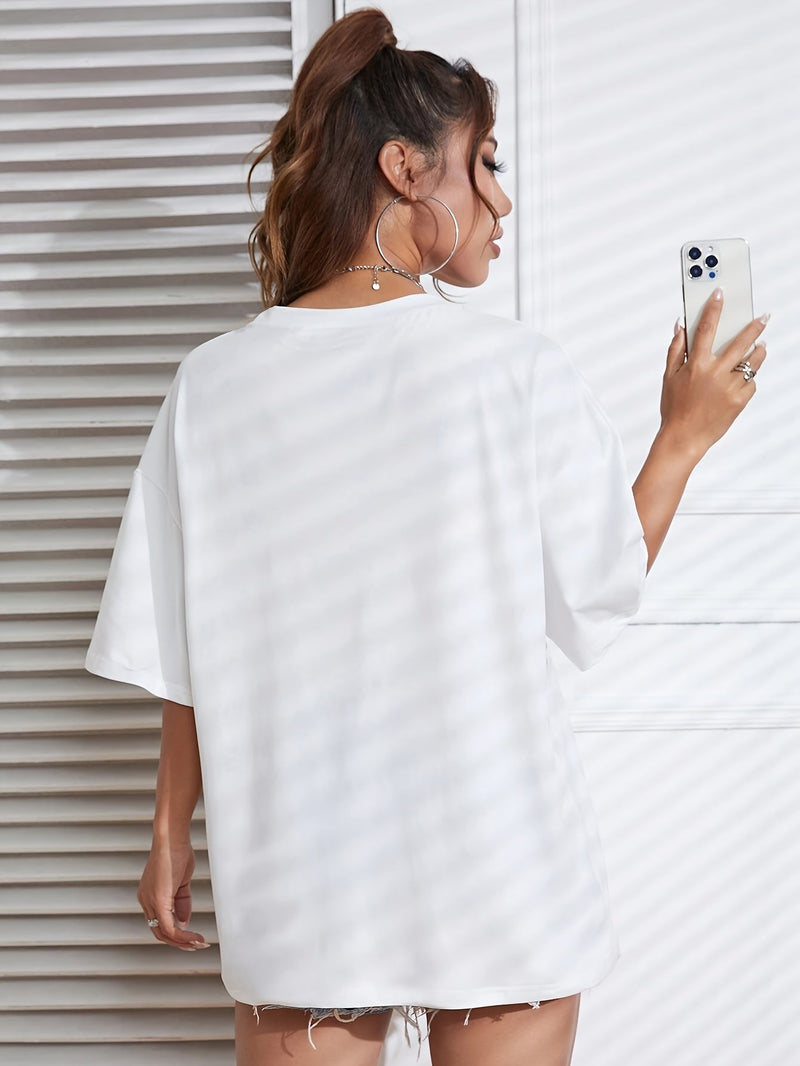 T-shirt surdimensionné à la mode pour femmes - coupe ample et confortable pour un look décontracté et branché