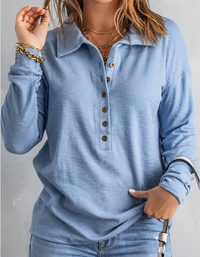 Chemisier élégant pour femmes avec détails boutonnés - chemise confortable et élégante pour femmes