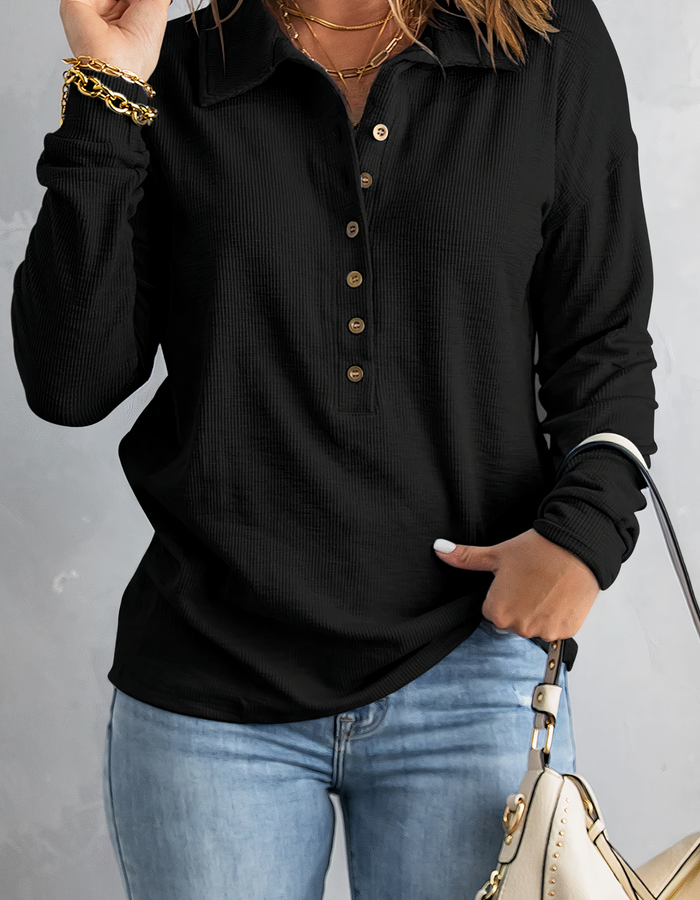 Chemisier élégant pour femmes avec détails boutonnés - chemise confortable et élégante pour femmes