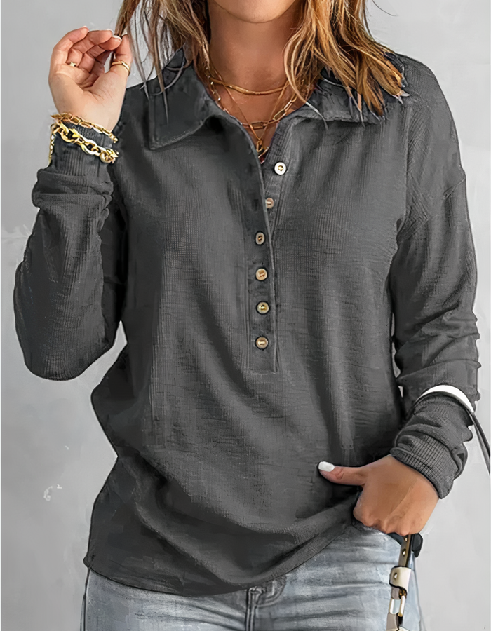 Chemisier élégant pour femmes avec détails boutonnés - chemise confortable et élégante pour femmes
