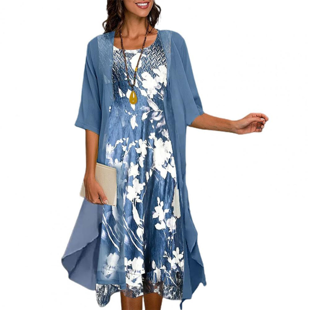 Joana - Élégante robe midi stretch d'été pour un look stylé